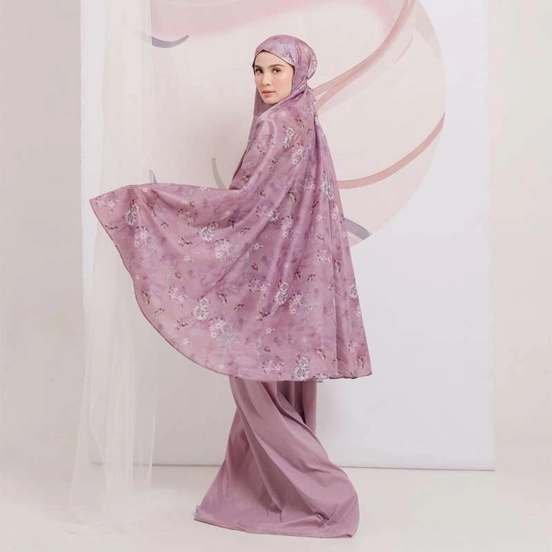 Product image ALF BY ALIF MUKENA MINI MOTIF PARASUT PREMIUM KOREA TRAVEL - MAUVE SHADOWS ( MKN-P02-003 ) all variant all variant